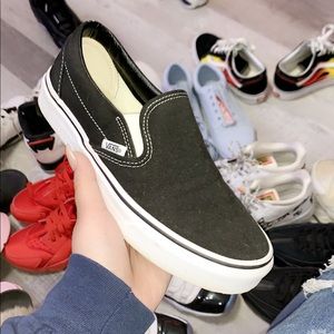 Black slip on Vans